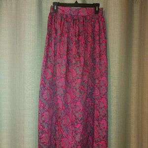 Vintage full-length 1970s Paisley Skirt